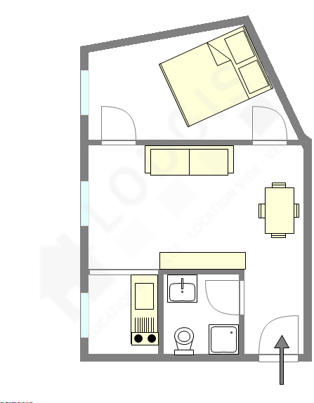 Apartamento Paris 10° - Plano interativo