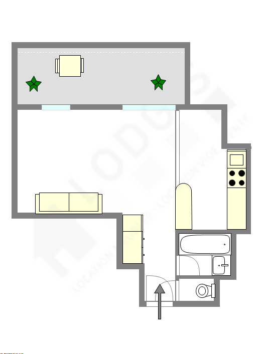 Appartamento Parigi 19° - Piantina interattiva