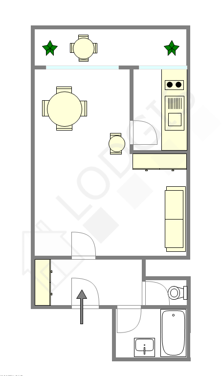Appartement Paris 11° - Plan interactif