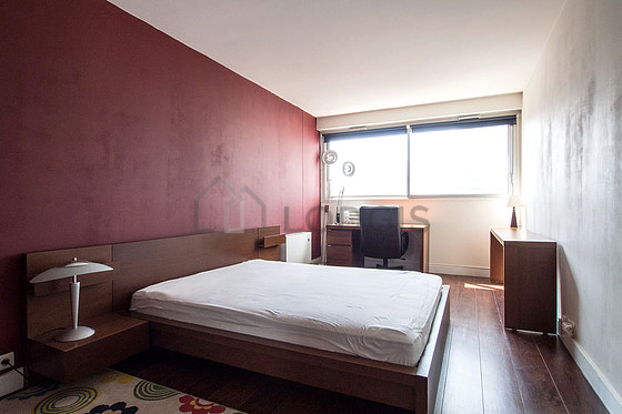 Bedroom with windows facing the courtyard