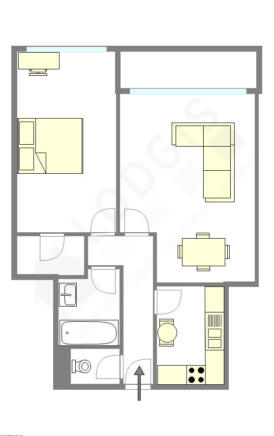 Квартира Courbevoie - Интерактивный план
