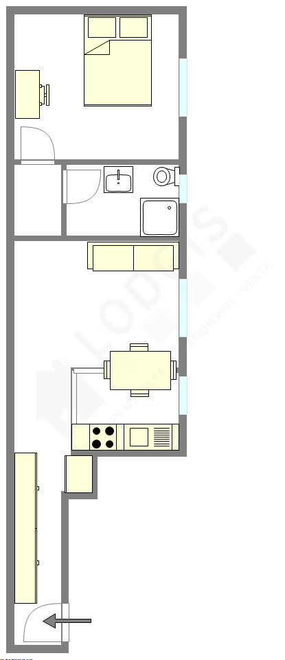 Квартира Париж 17° - Интерактивный план