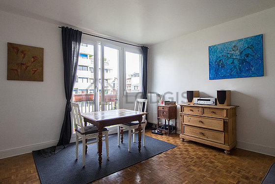 Living room with wooden floor