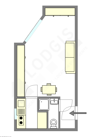 Квартира Париж 18° - Интерактивный план