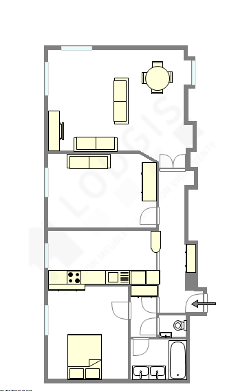 Appartamento Parigi 6° - Piantina interattiva