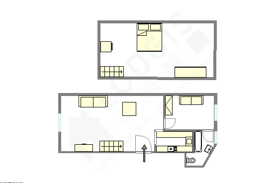 Appartement Paris 13° - Plan interactif