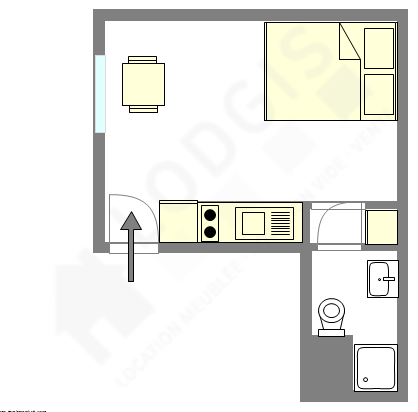 Квартира Париж 11° - Интерактивный план
