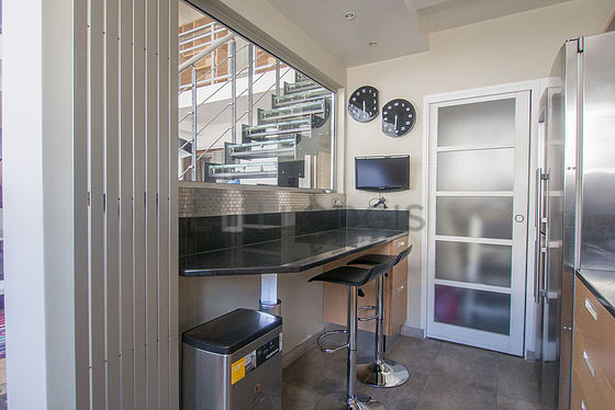 Great kitchen with tile floor