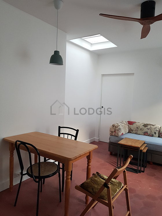 Living room with floor tiles floor