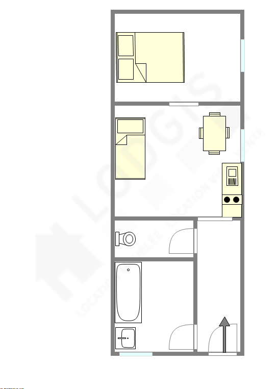 Wohnung Paris 11° - Interaktiven Plan