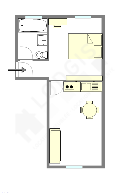 Apartment Paris 18° - Interactive plan
