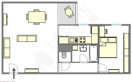 Apartment Paris 11° - Interactive plan