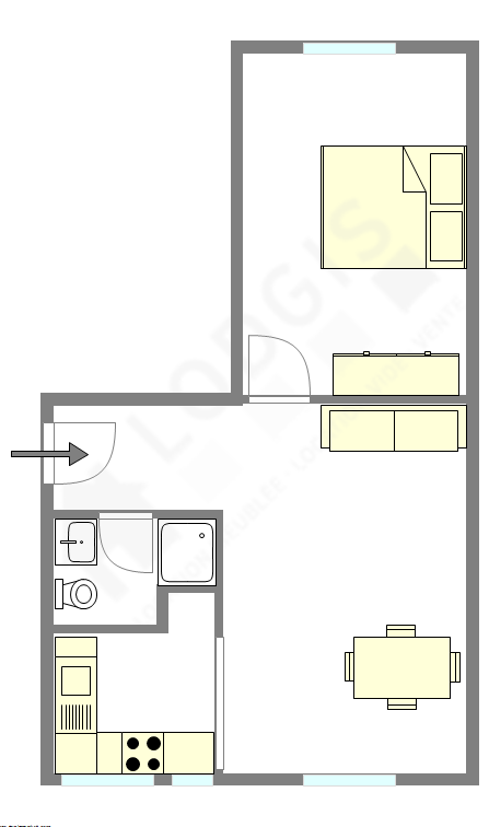 Квартира Париж 10° - Интерактивный план