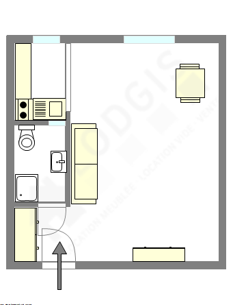 Appartement Paris 11° - Plan interactif