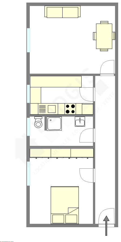 Wohnung Vincennes - Interaktiven Plan