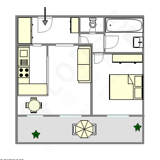 Apartment Paris 5° - Interactive plan