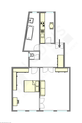 Apartment Paris 7° - Interactive plan