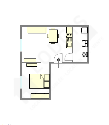 Квартира Париж 3° - Интерактивный план