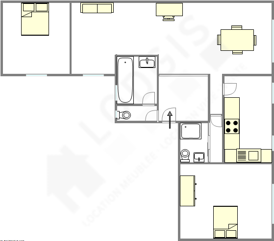 アパルトマン パリ 2区 - レイアウト
