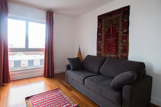 Bedroom with wooden floor