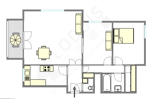 Apartment Paris 15° - Interactive plan