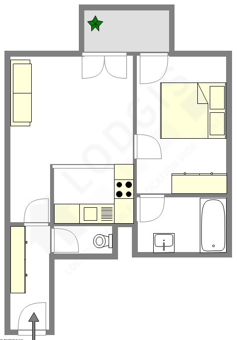 Квартира Courbevoie - Интерактивный план