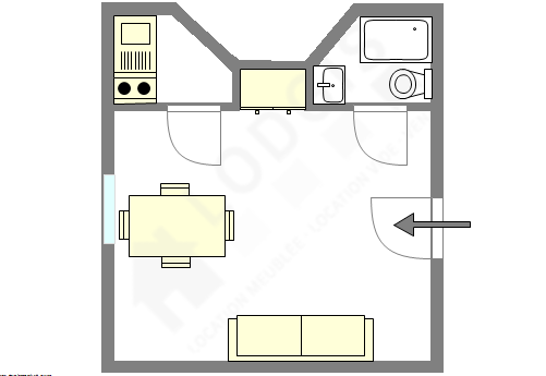 Appartement Paris 5° - Plan interactif