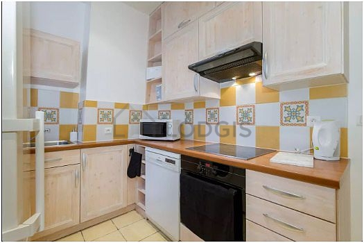Beautiful kitchen with tile floor