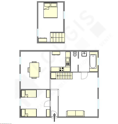 Квартира Париж 8° - Интерактивный план