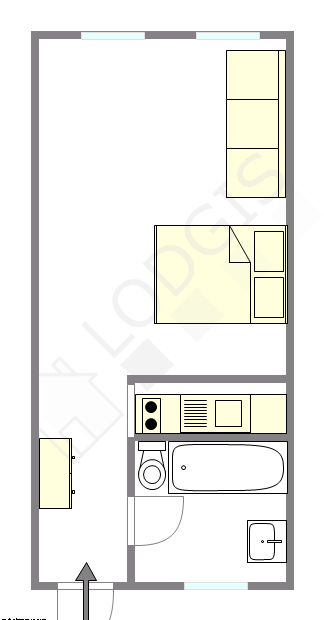 Квартира Париж 4° - Интерактивный план