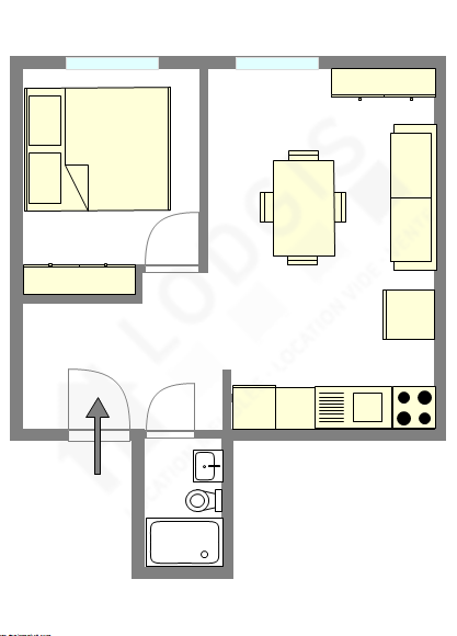 Appartement Paris 11° - Plan interactif
