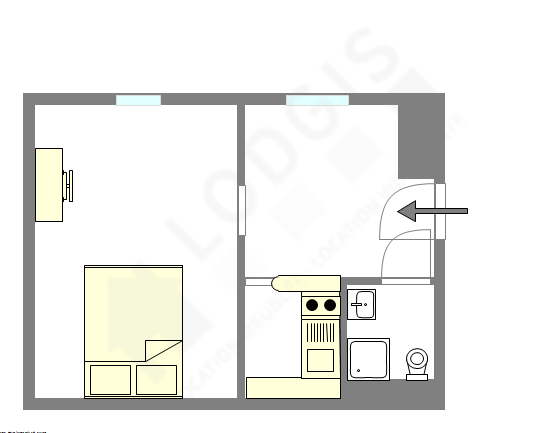 Квартира Париж 6° - Интерактивный план