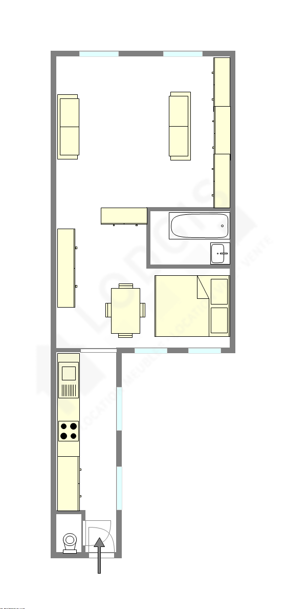 Apartment Paris 2° - Interactive plan