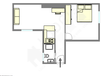 Apartment Paris 14° - Interactive plan