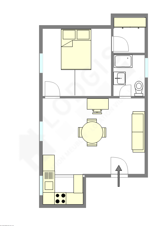 Apartment Paris 18° - Interactive plan