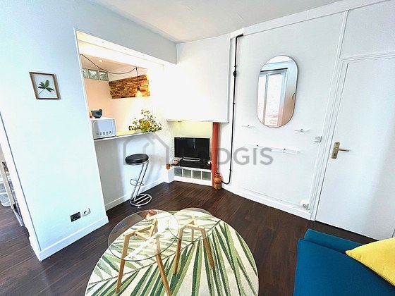 Living room with wooden floor