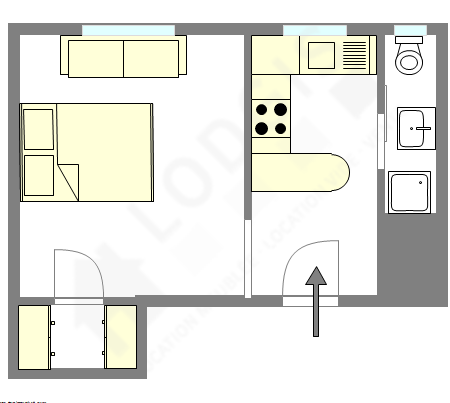 Appartement Paris 15° - Plan interactif