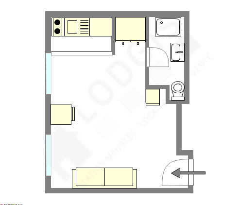 Wohnung Paris 14° - Interaktiven Plan