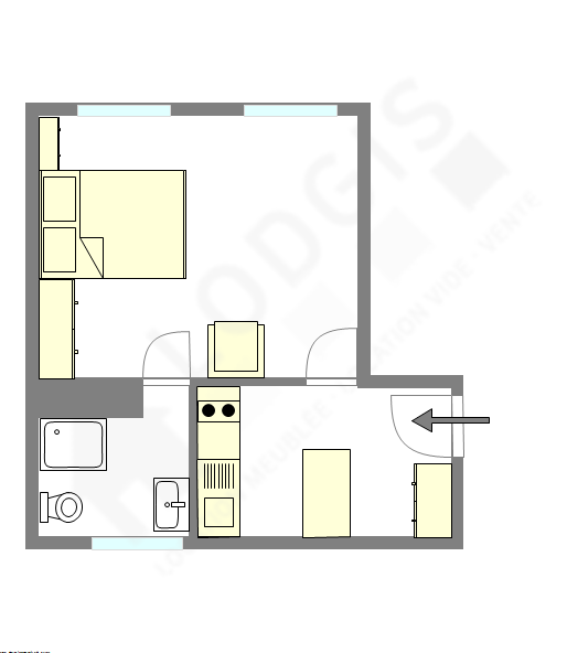 Apartment Paris 18° - Interactive plan