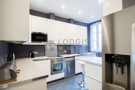 Beautiful kitchen with tile floor