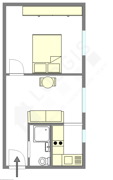Appartement Paris 15° - Plan interactif