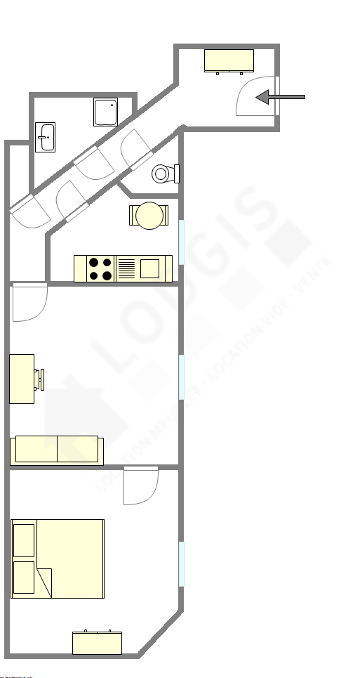 Appartamento Parigi 11° - Piantina interattiva