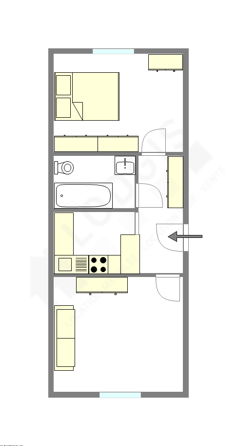 Квартира Париж 17° - Интерактивный план