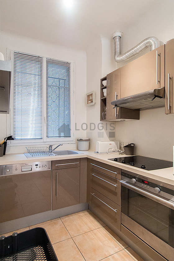 Kitchen equipped with crockery