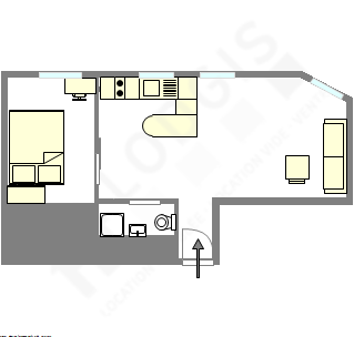 Appartement Paris 5° - Plan interactif