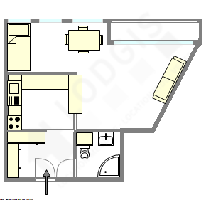 Квартира Париж 14° - Интерактивный план