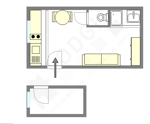 Appartement Paris 18° - Plan interactif