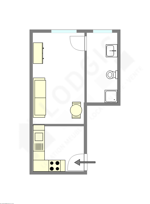 Apartamento Paris 15° - Plano interativo