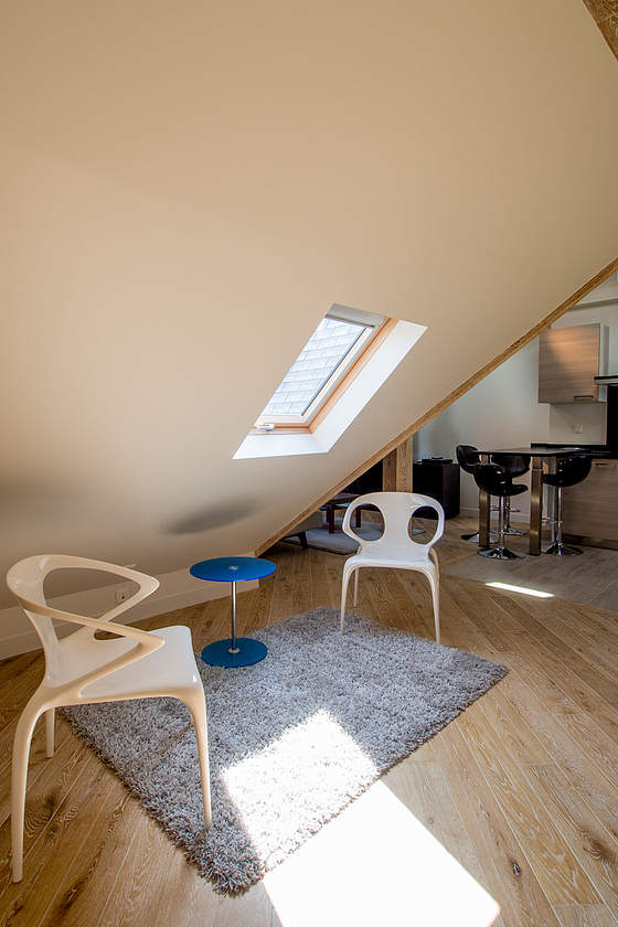 Beautiful, very quiet and bright sitting room of an apartment in Paris