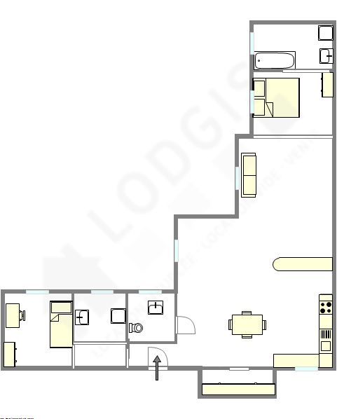 Apartment Paris 8° - Interactive plan
